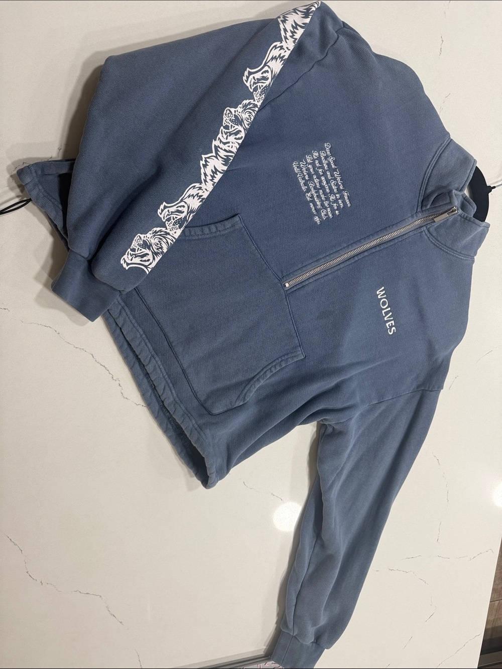 Wolves Blue Half-Zip Pullover Sweatshirt